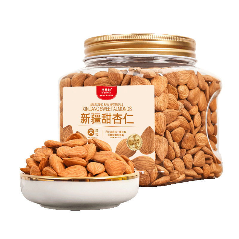 原味熟杏仁新疆批货散装大杏仁片图片