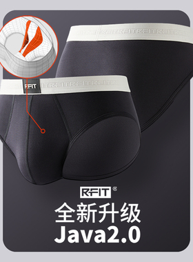 【2条装】RFIT男士三角内裤莫代尔性感防磨裤衩男立体承托三角裤