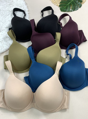 75-105BCDEFG 光面文胸 B0371 有钢圈薄模杯光面减压肩带大码内衣