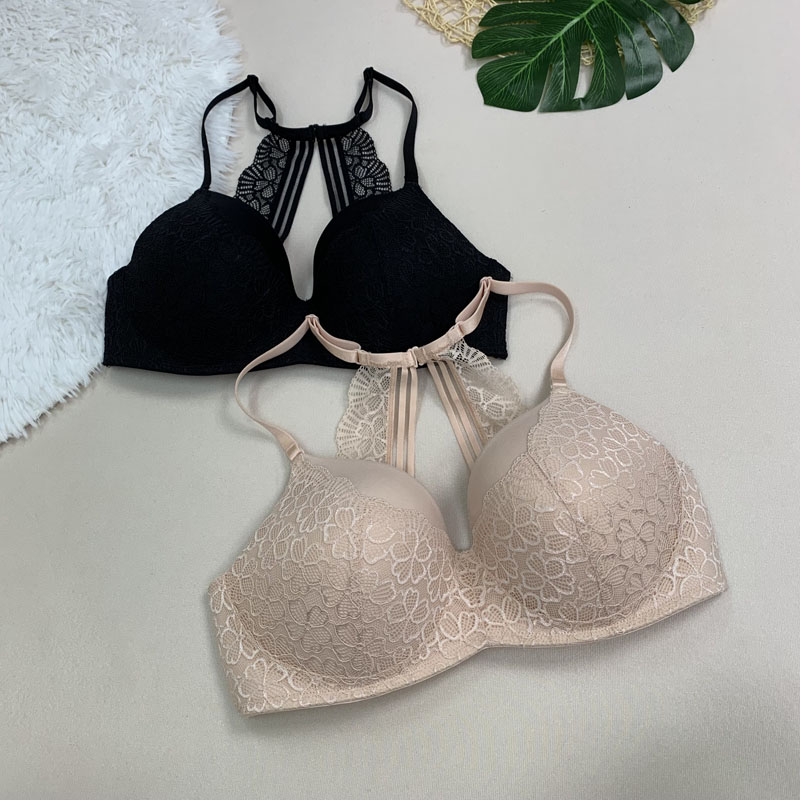 70-85BCD钢圈定型杯内衣B0933有钢圈定型模杯蕾丝美背式大码文胸