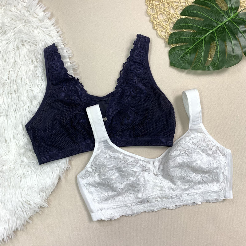80-130CDEF无钢圈超薄杯大码内衣A1005加宽肩带蕾丝文胸