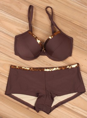 YB0035钢圈大罩杯比基尼套装大码泳装70DEFG75DEFG80DEFG85DEFG