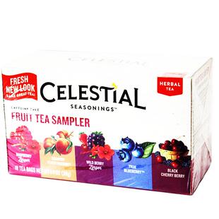 拍2件包邮美国进口喜乐CELESTIAL Herbel组合草本水果茶18包