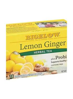 Bigelow 比奇洛柠檬生姜茶lemon无咖啡因18包,买3包邮