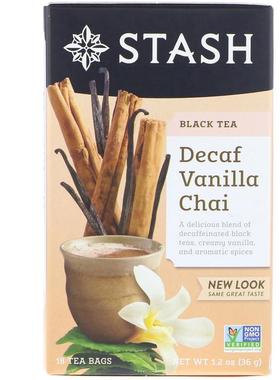 美国Stash Tea香草柴香料红茶,无咖啡因香草茶,18包