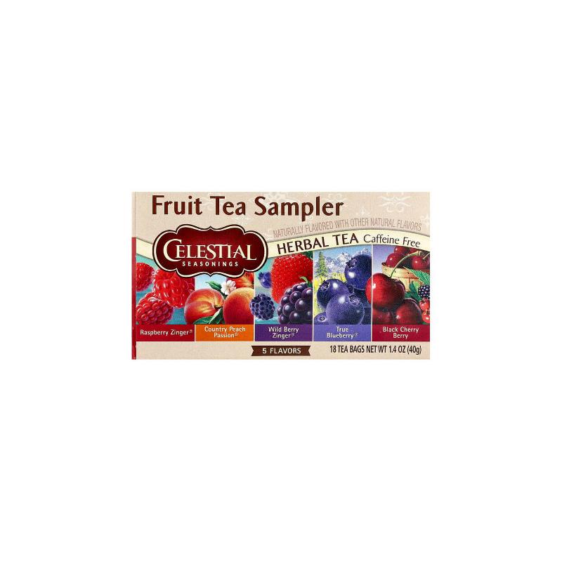 现货Celestial Seasonings喜乐组合水果茶无咖啡因18包5种口味