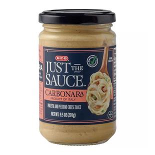 美国直邮HEB Just the Sauce Carbonara 培根蛋面酱汁270g