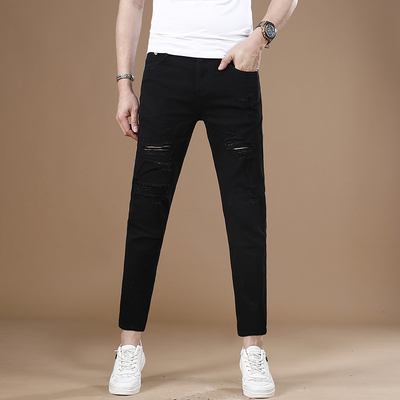 拉链九分裤马骝猫须夏季薄款