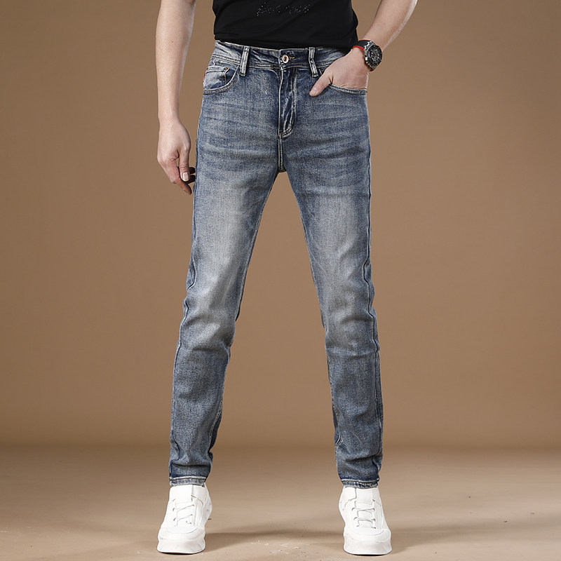 裤子男款弹力休闲百搭男士牛仔裤2024新款潮流时尚长裤子夏季薄款