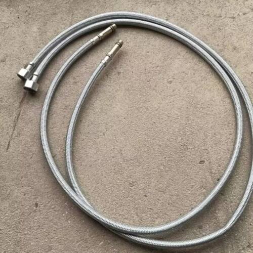 冷热水龙头热水器通用高压上水管配件防爆尖头软管编织水龙头菜盆