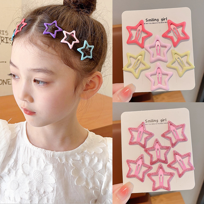 可爱女童五角星发夹碎发bb夹
