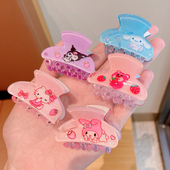 女童鲨鱼夹可爱2024新款 儿童后脑勺半扎发小抓夹女孩发卡宝宝头饰