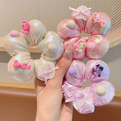 甜美花朵大肠发圈~立体头花发绳