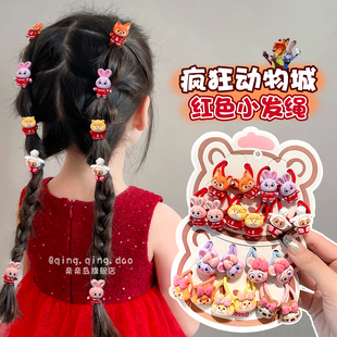 疯狂动物城兔子警官发圈儿童丸子头发绳不伤发小皮筋朱迪尼克头饰