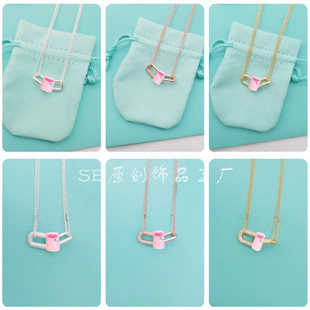 新款时尚hardwear系列U形项链环环相扣马蹄扣baby同款锁骨链轻奢