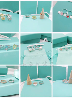 天然珍珠珐琅爱心双t戒指对戒女