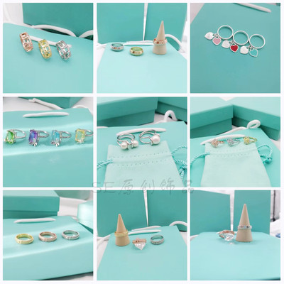 天然珍珠珐琅爱心双t戒指对戒女