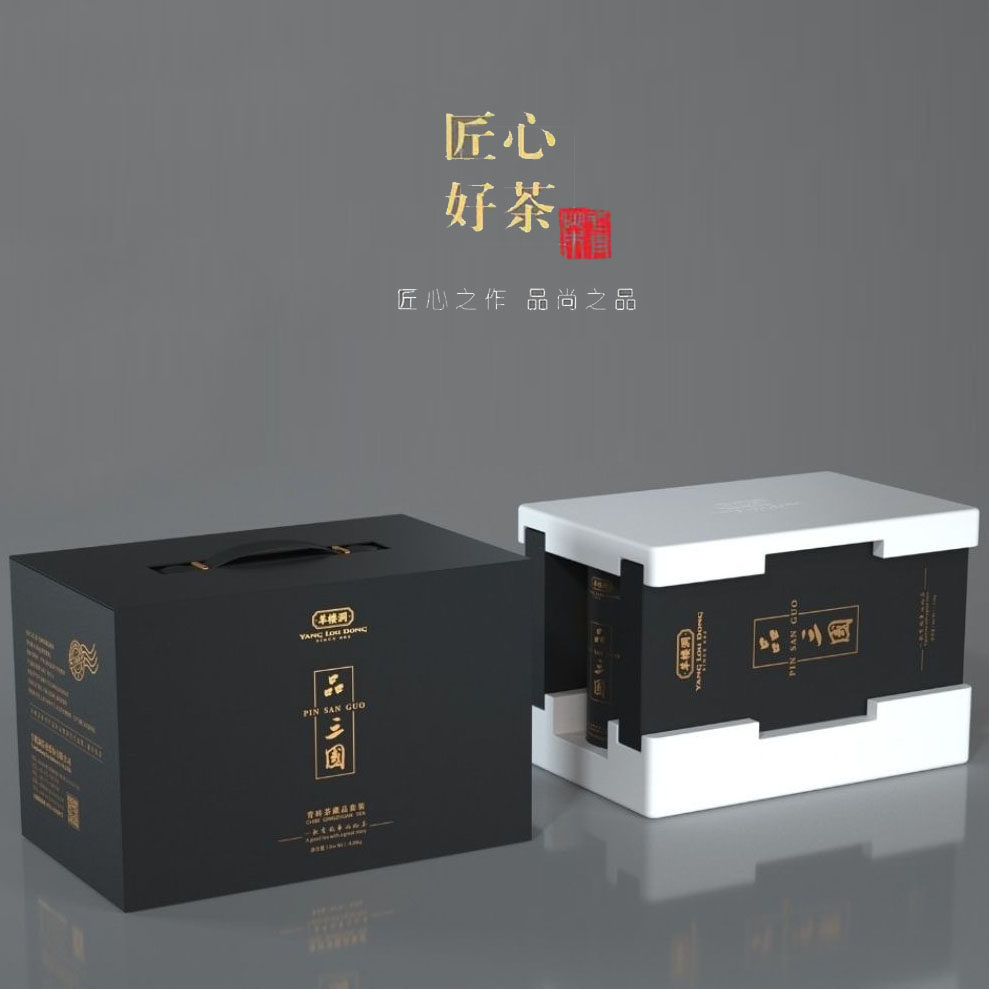 羊楼洞青砖茶品三国老青茶4kg礼盒装黑茶茶叶湖北赤壁赵李桥茶砖