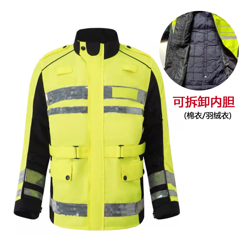 防水骑行服保暖摩托车防寒防风龙虾服国宾护卫反光衣防摔耐磨防护