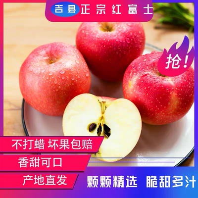 山西吉县壶口当季水果苹果冰糖心红富士新鲜带箱10斤装顺丰包邮