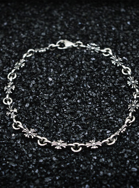 复古做旧十字架钛钢男女时尚手链