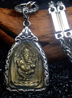 甄子丹同款项链男象鼻财神不掉色