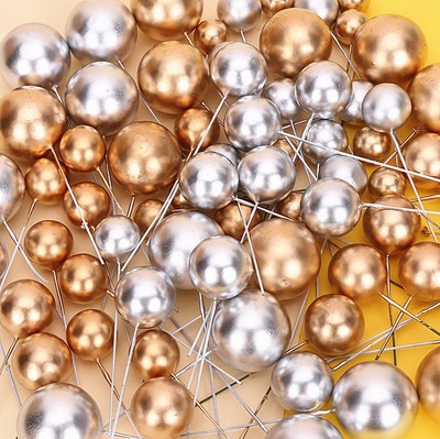 100个金球银球烘培红色粉色蓝色