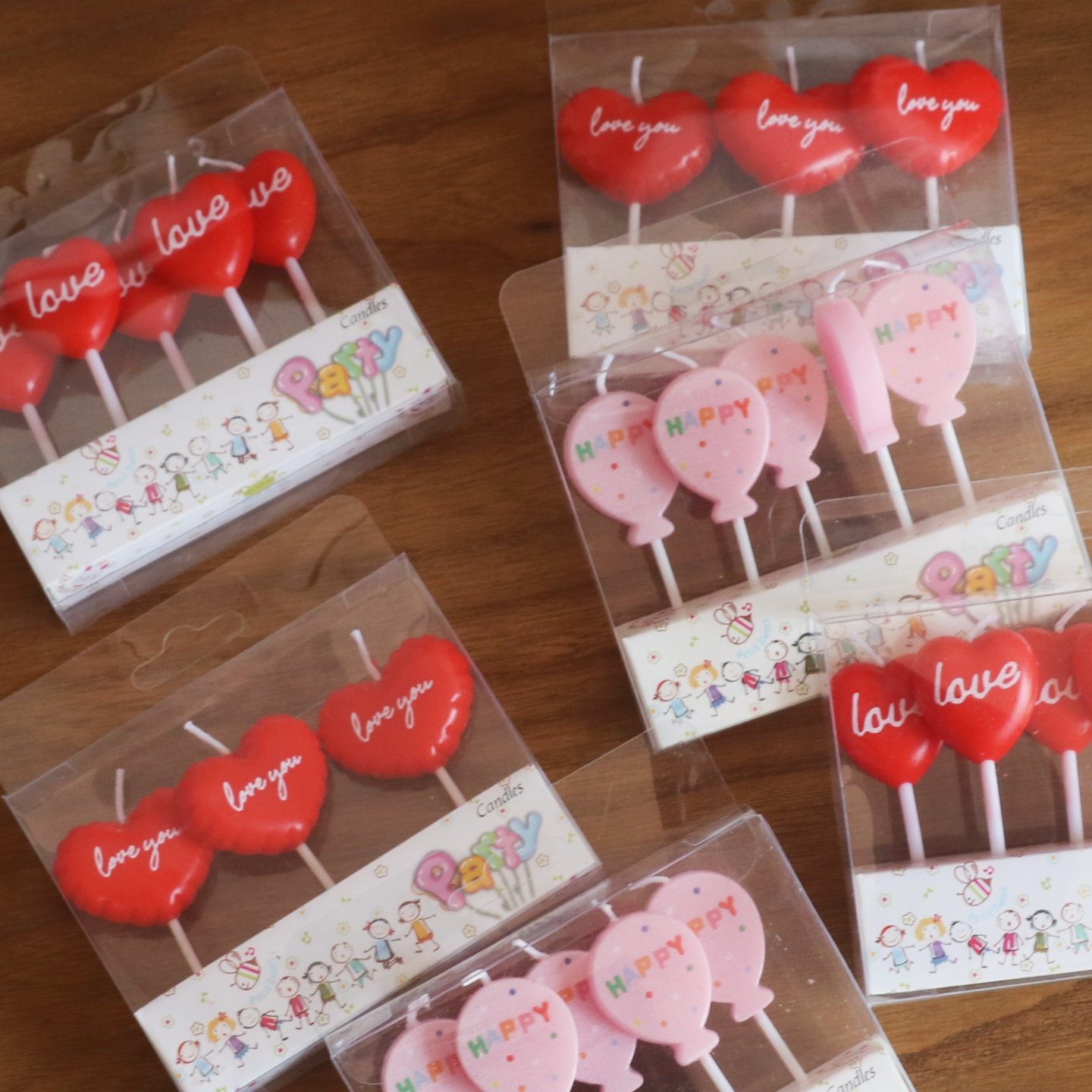 情人节爱心生日蜡烛蛋糕装饰红色love棒棒糖造型派对用品