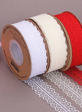 3cm白色蕾丝花边丝带蝴蝶结配件母亲节女神蛋糕装饰鲜花礼品扎带