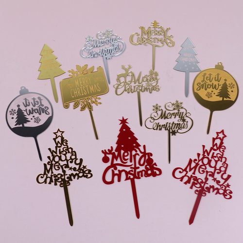 Merry圣诞快乐雪花烘焙装饰插件