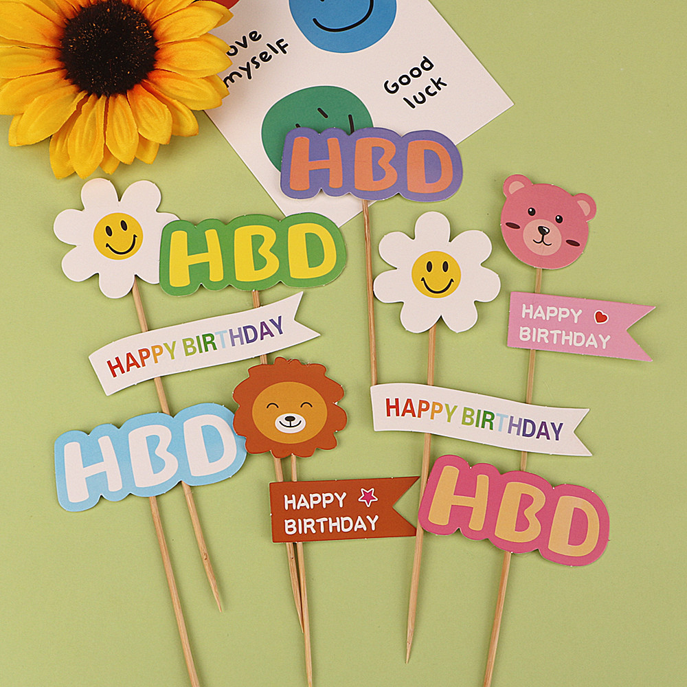 笑脸小熊爱心帽子插件蛋糕装饰