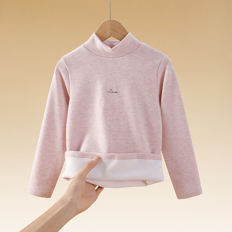 儿童加绒打底衫秋冬款男童女童保暖加厚上衣半高领内搭大童打底衣,童装/婴儿装/亲子装,T恤,淘宝优惠券,粉丝福利购,淘宝优惠卷