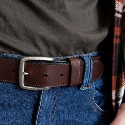 Wolverine男性牛皮休闲皮带腰带