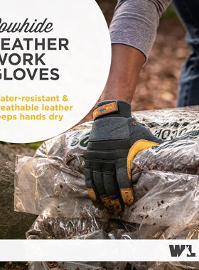 [db s]美国购买 Wells Lamont 男士HydraHyde 工作手套 园艺 户外