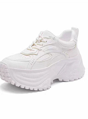 HCS268405哈森商场专柜同款2026春季新款厚底增高运动休闲老爹鞋