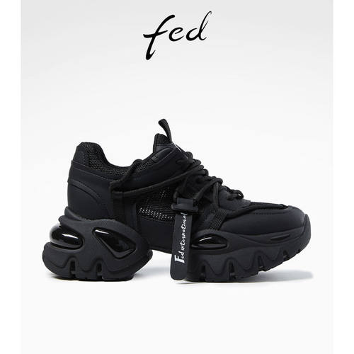 fed老爹鞋春季新款女鞋增高松糕鞋透气厚底休闲运动鞋R0411-ZC280