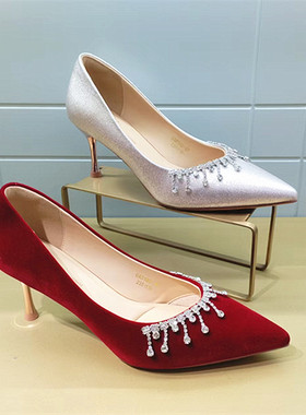 FED商场专柜正品2026春季新款细跟尖头时尚优雅高跟女单鞋GAS180