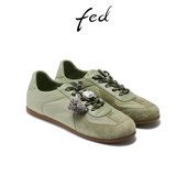 女2026春季 女款 新款 时尚 fed平底德训鞋 轻便休闲鞋 女鞋 板鞋 YAB006