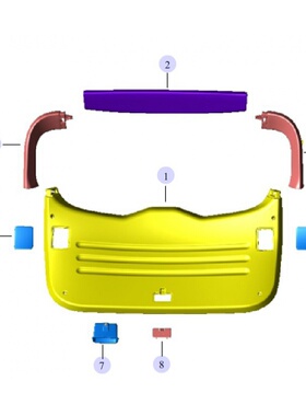 瑞风S3尾门左右护板尾门上饰板尾门装饰板灰色内饰板原装