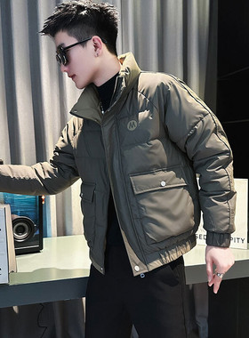 MF45-P138 控178 冬季社会小伙加厚保暖立领棉衣棉服外套 绿2