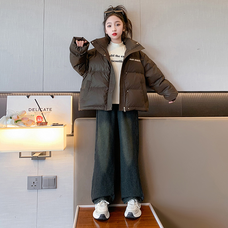 【专柜品质】女童冬季白鸭绒外套