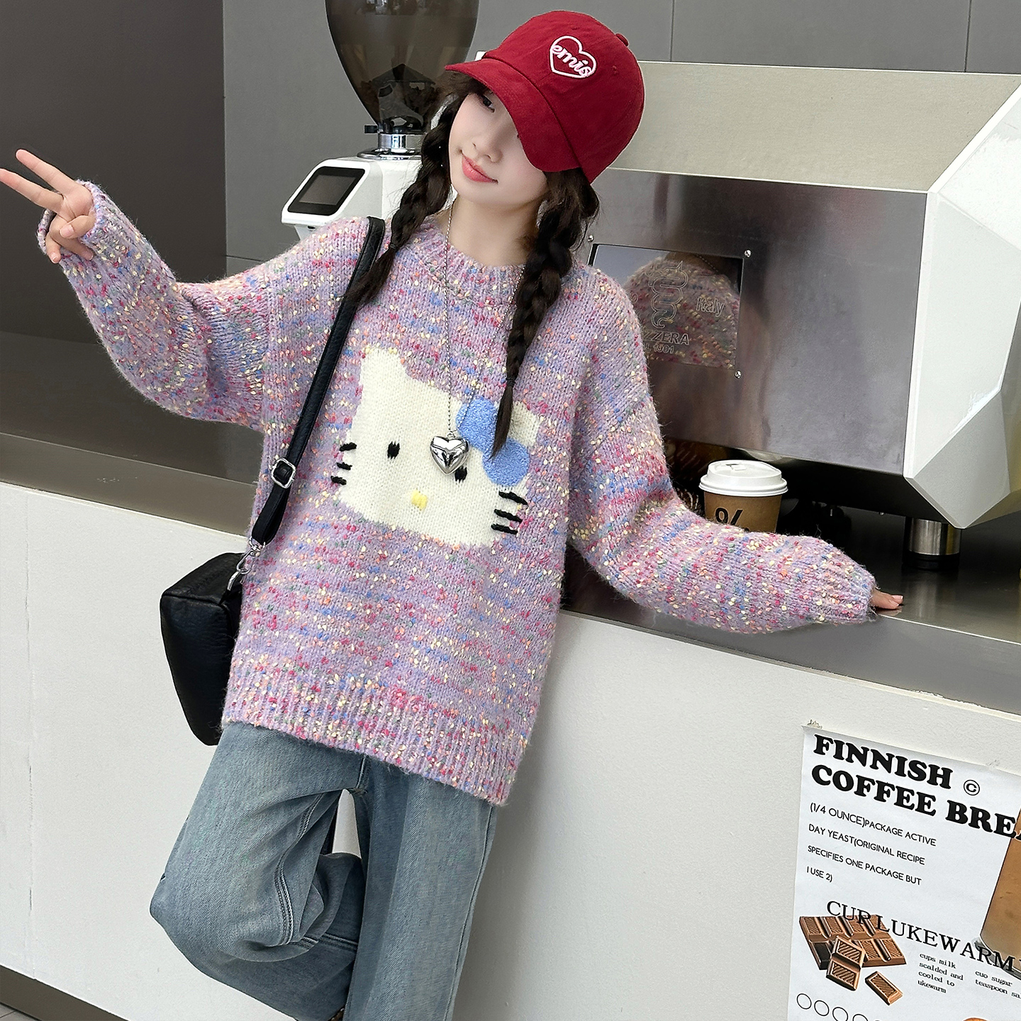 女童毛衣秋冬款2025新款儿童冬季加厚针织打底衫小女孩套头衫线衣