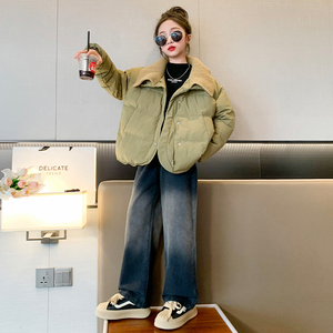女童羽绒服2023新款洋气女大童冬季加厚白鸭绒外套儿童冬装上衣潮
