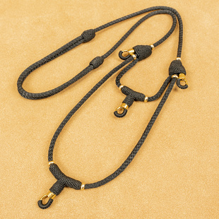 泰式 项链绳 文玩绳 快拆扣 手工编织 纯铜配饰 蜡线四挂 挂绳