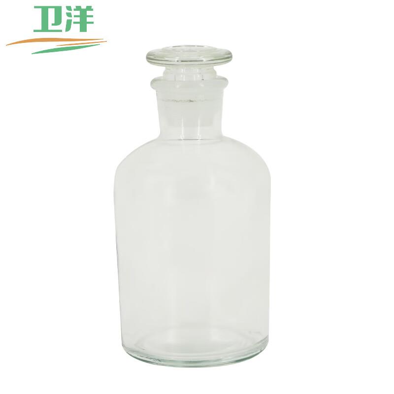 卫洋WYH-003试剂瓶加厚玻璃瓶细口瓶磨砂口透明小口分装瓶白色细
