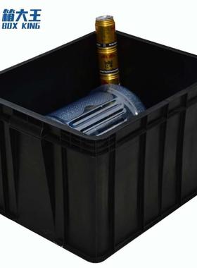 箱大王Xdc-01防静电周转箱黑色塑料收纳箱零件盒11号600*500*400