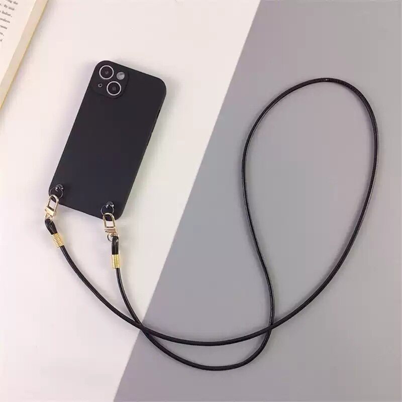 进口适用iphone13手机壳斜挎11pro苹果14挂绳x背带xsmax可背12/8p简约