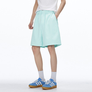 男潮流百搭五分裤 柔软宽松凉感肌理山本短裤 外穿休 薄款 进口夏季