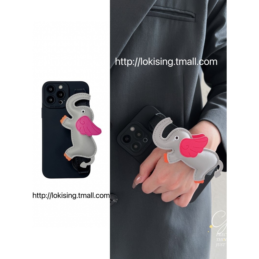 进口高级感小飞象腕带适用华为p50手机壳p50pro新款p40卡通p40pro创意