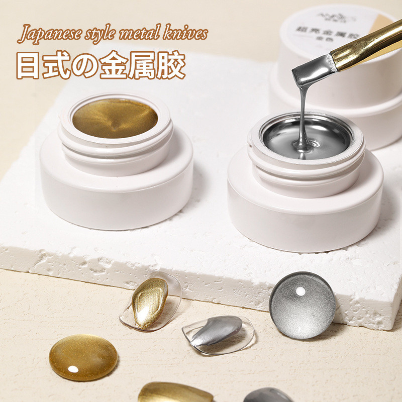 网红款美甲高亮金属彩绘胶指甲油甲油胶